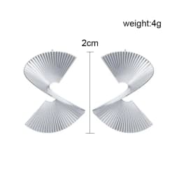 New Personality Metal Drop Earrings for Women Irregular Exaggerated Gold Color Geometric Hollow Butterfly Earrings Pendientes