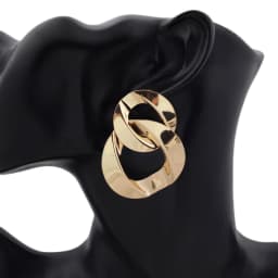 New Personality Metal Drop Earrings for Women Irregular Exaggerated Gold Color Geometric Hollow Butterfly Earrings Pendientes