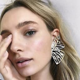 New Personality Metal Drop Earrings for Women Irregular Exaggerated Gold Color Geometric Hollow Butterfly Earrings Pendientes