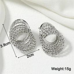 New Personality Metal Drop Earrings for Women Irregular Exaggerated Gold Color Geometric Hollow Butterfly Earrings Pendientes