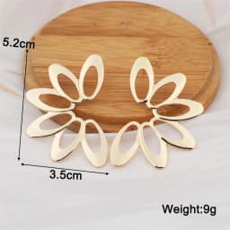 New Personality Metal Drop Earrings for Women Irregular Exaggerated Gold Color Geometric Hollow Butterfly Earrings Pendientes