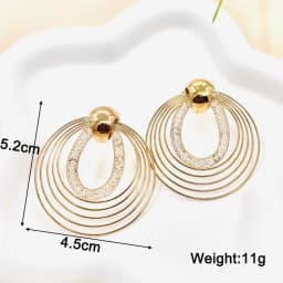 New Personality Metal Drop Earrings for Women Irregular Exaggerated Gold Color Geometric Hollow Butterfly Earrings Pendientes