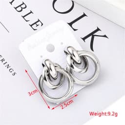 New Personality Metal Drop Earrings for Women Irregular Exaggerated Gold Color Geometric Hollow Butterfly Earrings Pendientes