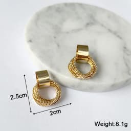 New Personality Metal Drop Earrings for Women Irregular Exaggerated Gold Color Geometric Hollow Butterfly Earrings Pendientes