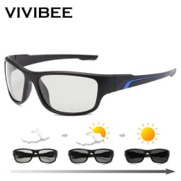 VIVIBEE 2026 Photochromic Men Cycling Sunglasses Sports Color Changing Polarized Outdoor Goggle Bike Women Cycling Glasses