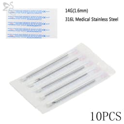 ZS Body Piercing Tool Kit 12-20G Disposable Professional Body Self Piercing Kits Clamp Gloves Tools Ear Lip Nose Navel Piercings