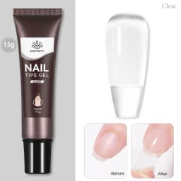 BORN PRETTY 30ml Glitter Acrylic Gel Finger Extension Nail Polish Silver Pink Extension Gel Polish Soak Off Nail Slip Solution
