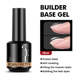 BORN PRETTY 30ml Glitter Acrylic Gel Finger Extension Nail Polish Silver Pink Extension Gel Polish Soak Off Nail Slip Solution