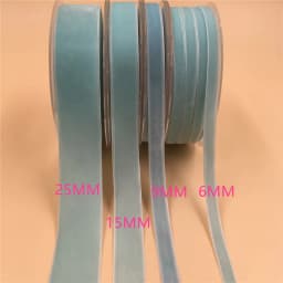 6/9/15/25mm Single Face Velvet Ribbon for Handmade Gift Bouquet Wrapping Supplies Home Party Decoration Christmas Velvet Tape
