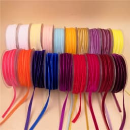 6/9/15/25mm Single Face Velvet Ribbon for Handmade Gift Bouquet Wrapping Supplies Home Party Decoration Christmas Velvet Tape