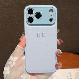 Personalized Luxury Customized Name 3D DIY Hot Engrave Faux Leather Phone Case For IPhone18 17 16 15 14 13 Pro Max Plus Air