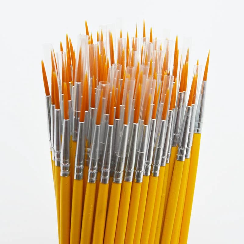 10pcs/set Long Tail Nylon Hair Hook Line Pen Painting Brush Children DIY Art Supplies Tool Art Stationery Watercolor Painting Pe