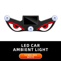 1PCS Solar Power Devil’s Eye Car Window Ambient Light With Suction Cup USB-C Rechargeable Eye Shaped Flashing Warning Lamp