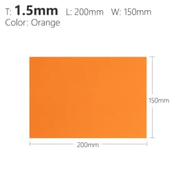 1.5mm Black Sand Army Green Orange Kydex Sheet Thermoplastic for DIY Sheath Holster Tool Parts