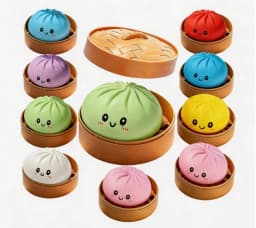 Giant Squishies Dumpling Bun Toy, Slow Rising Glitter Dumpling Stress Ball, Stress Relief Fidget Toy for Home Office Travel toys
