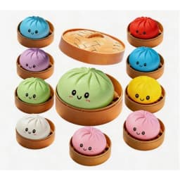 Giant Squishies Dumpling Bun Toy, Slow Rising Glitter Dumpling Stress Ball, Stress Relief Fidget Toy for Home Office Travel toys