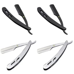 1/2/4Pcs Professional Manual Shaver Straight Edge Stainless Steel Barber Razor Men Folding Shaving Shave Beard Cutter