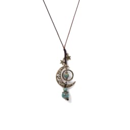 Moon and Star Handmade Ceramic Necklace Adjustable Pendant Boho Vintage Jewelry Multiple Colors Accessories 142