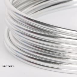 Silver Color 1mm/1.5mm/2.mm/2.5mm Anodized Aluminum Wire Soft DIY Jewelry Craft Versatile Painted Aluminium Metal Wire