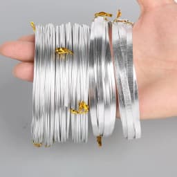 Silver Color 1mm/1.5mm/2.mm/2.5mm Anodized Aluminum Wire Soft DIY Jewelry Craft Versatile Painted Aluminium Metal Wire