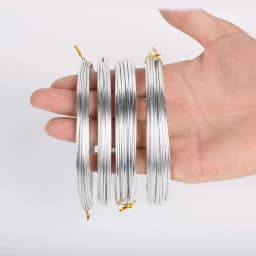 Silver Color 1mm/1.5mm/2.mm/2.5mm Anodized Aluminum Wire Soft DIY Jewelry Craft Versatile Painted Aluminium Metal Wire