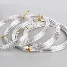 Silver Color 1mm/1.5mm/2.mm/2.5mm Anodized Aluminum Wire Soft DIY Jewelry Craft Versatile Painted Aluminium Metal Wire