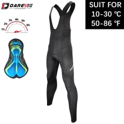DAREVIE Cycling Bib Pants PRO Level Summer Not Winter Men Gel Pad Cycling Long Bib Pants Men's Cycling Pants Tight Trousers