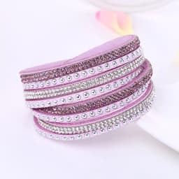 Punk leather bracelet New Fashion Rhinestone bracelet Punk Style Multilayer Bracelets & Bangles Rivet Bracelet For Women 8087