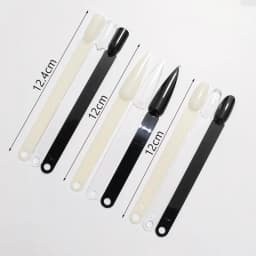 Nail Display Sticks Nail Swatch False Nail Tips Nail Gel Polish Practice Clear Natural Colors Display Board for Nail Art Tools