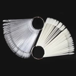 Nail Display Sticks Nail Swatch False Nail Tips Nail Gel Polish Practice Clear Natural Colors Display Board for Nail Art Tools