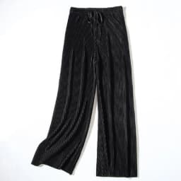2025 Women's Pleated Loose Ice Silk Korean Casual Cropped Pants Wide Leg Trouse Home Classic Sports Wear Girls Clothes Black Top