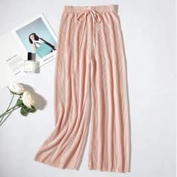 2025 Women's Pleated Loose Ice Silk Korean Casual Cropped Pants Wide Leg Trouse Home Classic Sports Wear Girls Clothes Black Top