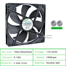 ANCHAOPU EC Brushless Cooling Fan AC 110V 120V 220V 240V Ball Bearing 2 Lines 60mm 70mm 80mm 92mm 120mm 140mm For Cabinets