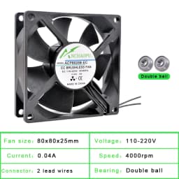 ANCHAOPU EC Brushless Cooling Fan AC 110V 120V 220V 240V Ball Bearing 2 Lines 60mm 70mm 80mm 92mm 120mm 140mm For Cabinets