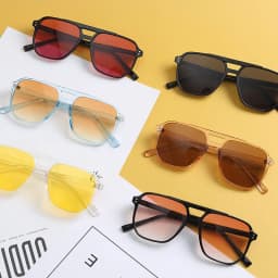 SHAUNA Retro Double Bridges Square Sunglasses Women Fashion Rivets Decoration Eyewear Shades UV400 Men Trending Sun Glasses