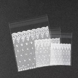 100pcs/lot Translucent Dots Plastic Cookie Packaging Bags Cupcake Wrapper Self Adhesive Bags Birthday Party Wedding Decorations