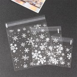 100pcs/lot Translucent Dots Plastic Cookie Packaging Bags Cupcake Wrapper Self Adhesive Bags Birthday Party Wedding Decorations