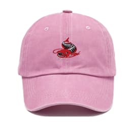 Men Washed Grey Baseball Cap Angler Fish Embroidery Pattern Soft Dad Hat Unisex Adjustable Snapback Casual Fishing Sport Hat