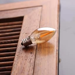 LED Night Light Bulbs C7 Chandelier E12 E14 Base Decorative Light Bulbs 0.5 Watts Party Small Candle Mini Bulb 2200K Amber Glass