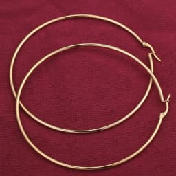40 60 70 80mm Stainless Steel Exaggerate Large Big Smooth Circle Hoop Earrings Simple Party Round Loop Earrings for Women