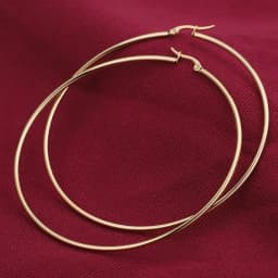 40 60 70 80mm Stainless Steel Exaggerate Large Big Smooth Circle Hoop Earrings Simple Party Round Loop Earrings for Women