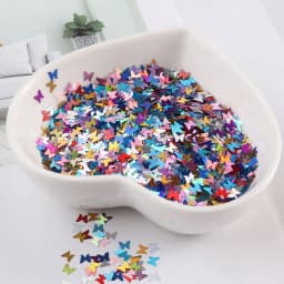 Ultrathin 3mm Butterfly Sequins Laser Glitter Nail Sequin Paillettes Eo-Friendly PET Sequin for Nails Art Wedding Decoration 10g
