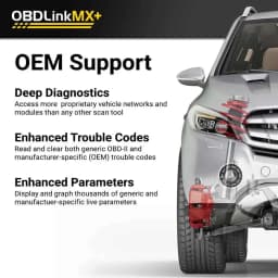 OBDLink MX PLUS OBD2 Scanner Diagnostic Scan Tool for iOS Android, Kindle Fire or Windows Device