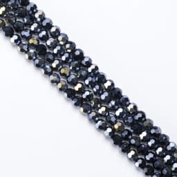 3 4 6 8mm Czech Black Glass Beads For Jewelry Making Bracelet Diy necklace beads Round loose Spacer Crystal Beads Wholesale Z102