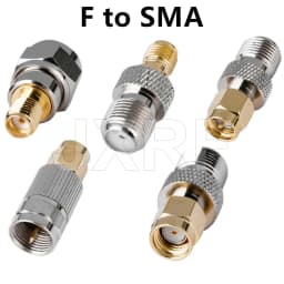 JXRF Connector 2pcs RF Coaxial Coax Adapter F Type Female Jack to SMA Male Plug Straight F Connector to SMA Connector