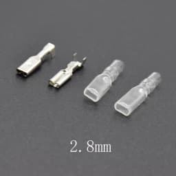100pcs/50pcs Female Spade Connector 2.8 /4.8 /6.3 Crimp Terminal with Insulating Sleeves For Terminals 22-16AWG