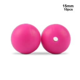 LOFCA 15mm 10pcs/lot Silicone Bead Safe Food Grade Round Fashion DIY Keychain Necklace Jewelry Accessories