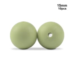 LOFCA 15mm 10pcs/lot Silicone Bead Safe Food Grade Round Fashion DIY Keychain Necklace Jewelry Accessories