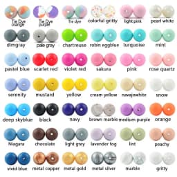 LOFCA 15mm 10pcs/lot Silicone Bead Safe Food Grade Round Fashion DIY Keychain Necklace Jewelry Accessories