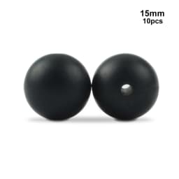 LOFCA 15mm 10pcs/lot Silicone Bead Safe Food Grade Round Fashion DIY Keychain Necklace Jewelry Accessories